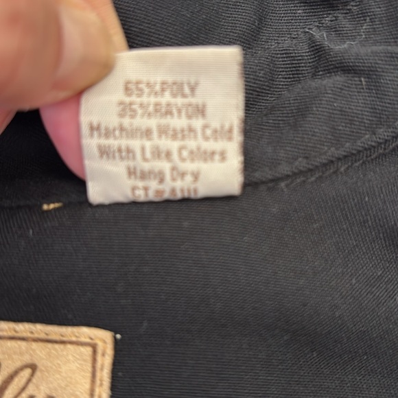 Women's Scully Scroll Embroidered Long Sleeve Pearl Snap Western Shirt, Size L - Picture 9 of 12